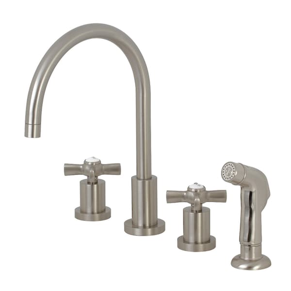 KS8728ZX Widespread Kitchen Faucet, Brushed Nickel